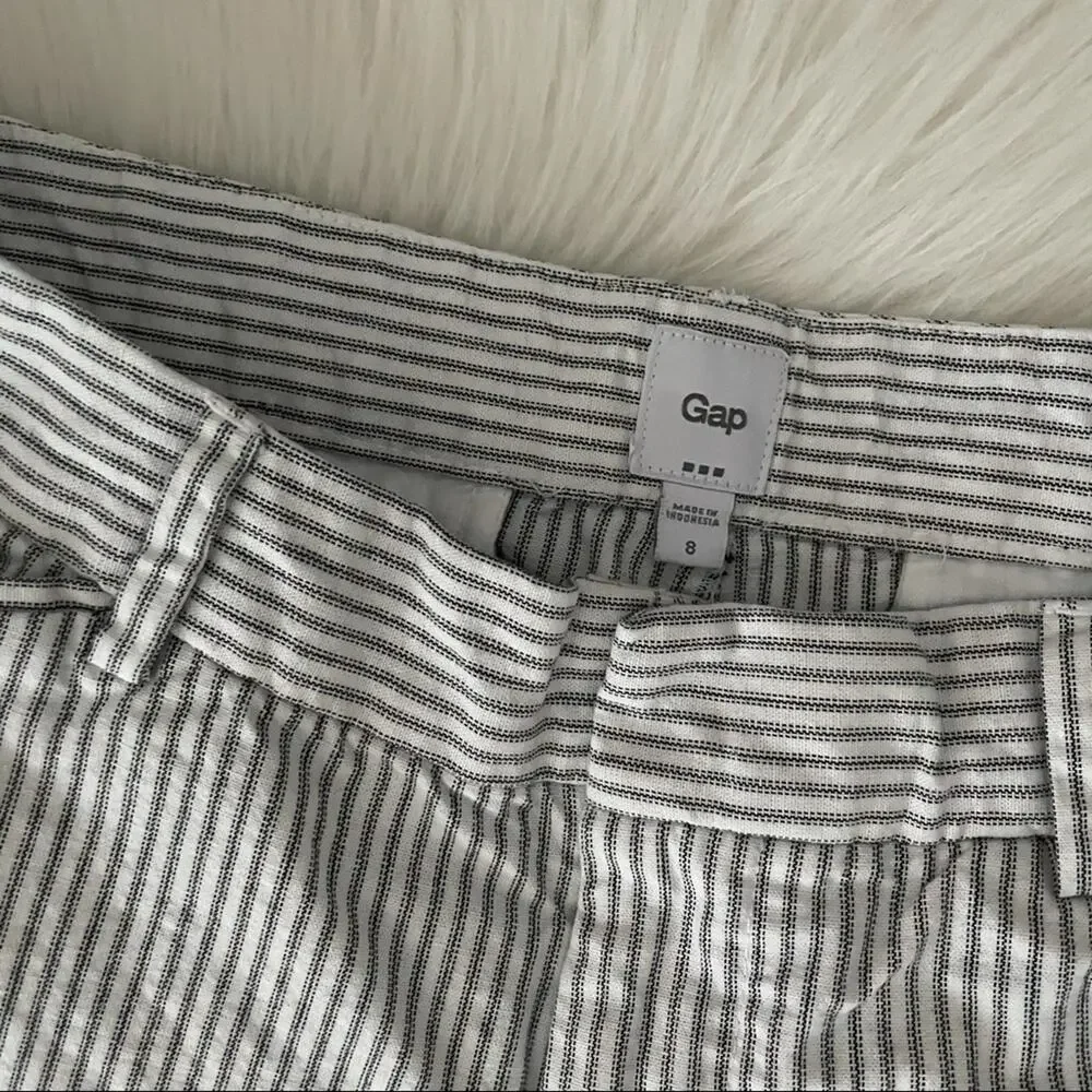 Gap Blue Stripe Bermuda Shorts 100% Cotton